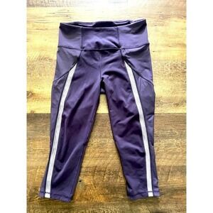 Lululemon Purple‎ Athletic Leggings Capris Cropped Pockets Womens 10 (23" Long)